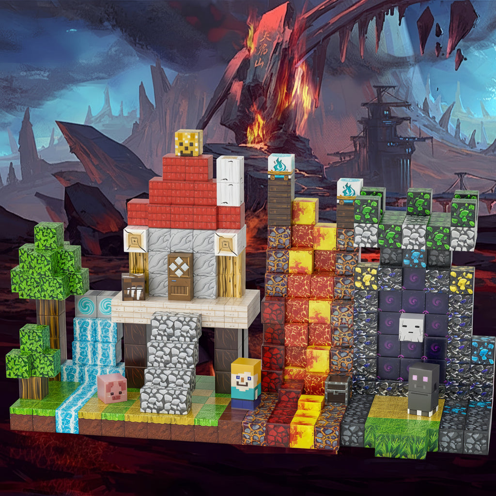 Magnetic Building Blocks Colorful Creative Construction Toy for Kids