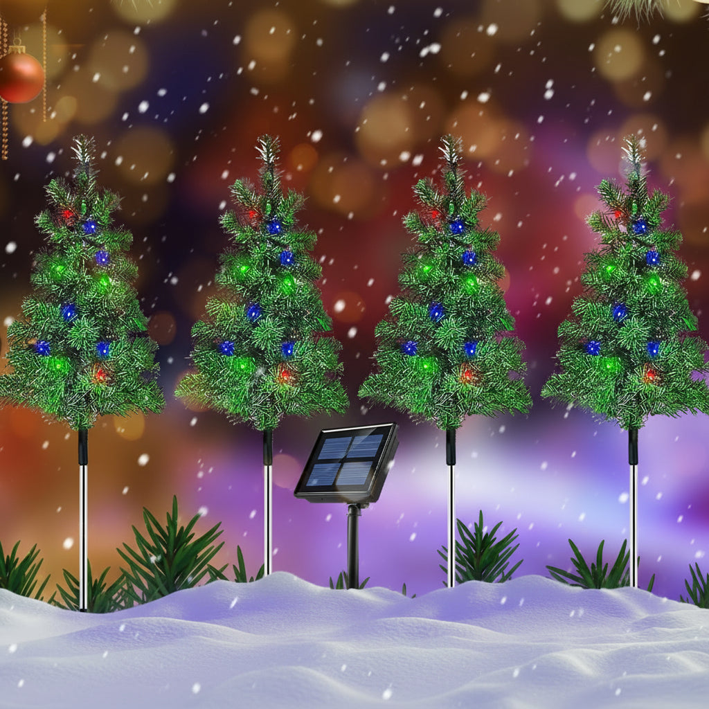 Christmas Tree Solar Outdoor Lights Garden Holiday Decor