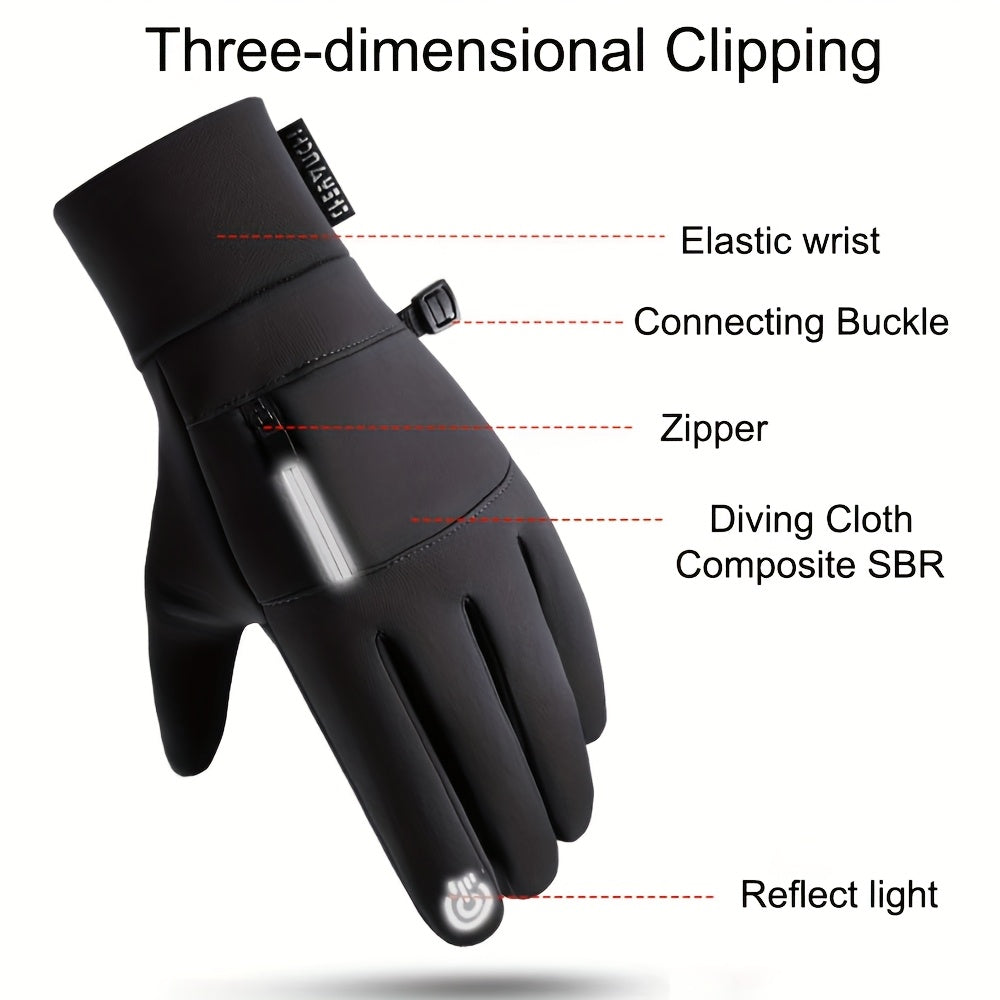 Winter Gloves Touchscreen Cycling Windproof Thermal Full Finger
