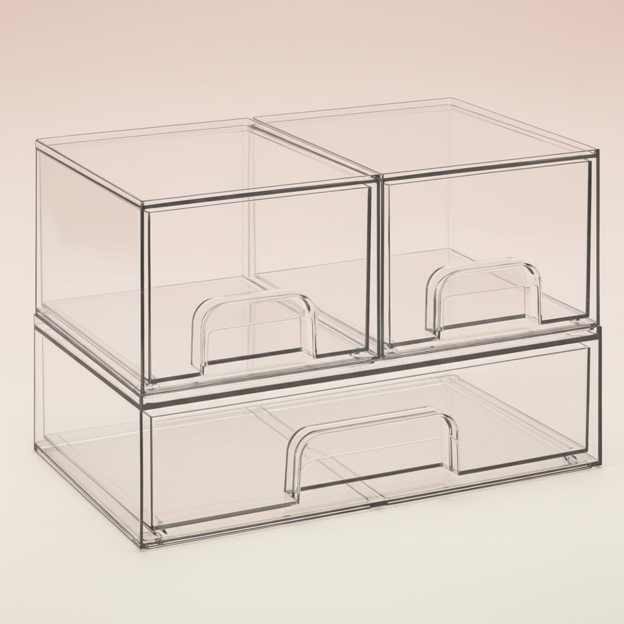 Acrylic Storage Drawers Stackable Clear Organizer Box