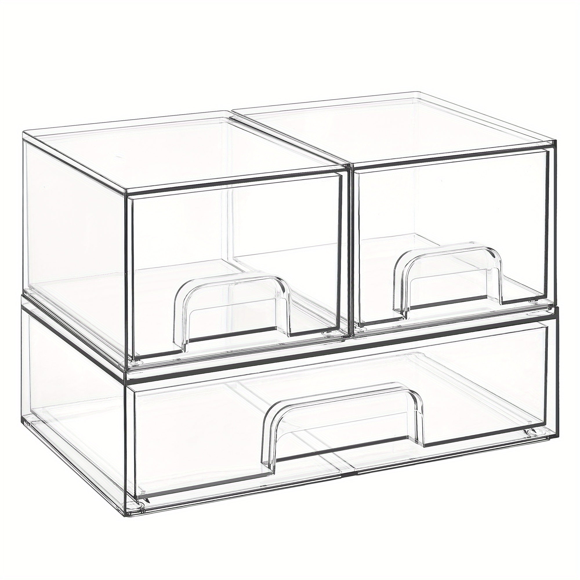 Acrylic Storage Drawers Stackable Clear Organizer Box