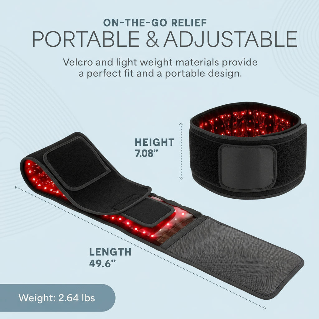 Heated Belt Red Light Therapy Infrared Relief Recovery