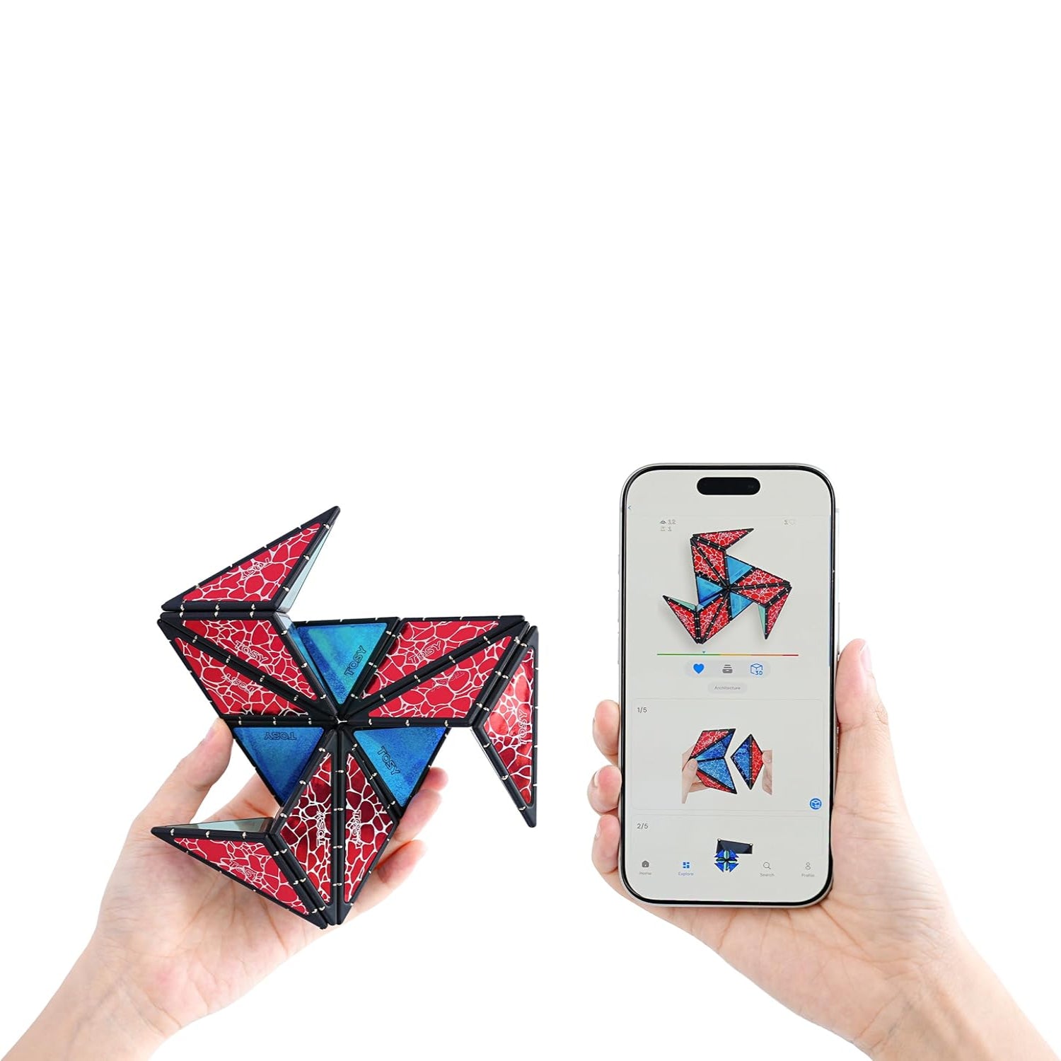 Magnetic Building Toy Glow Set Creative 3D Shapes STEM Play