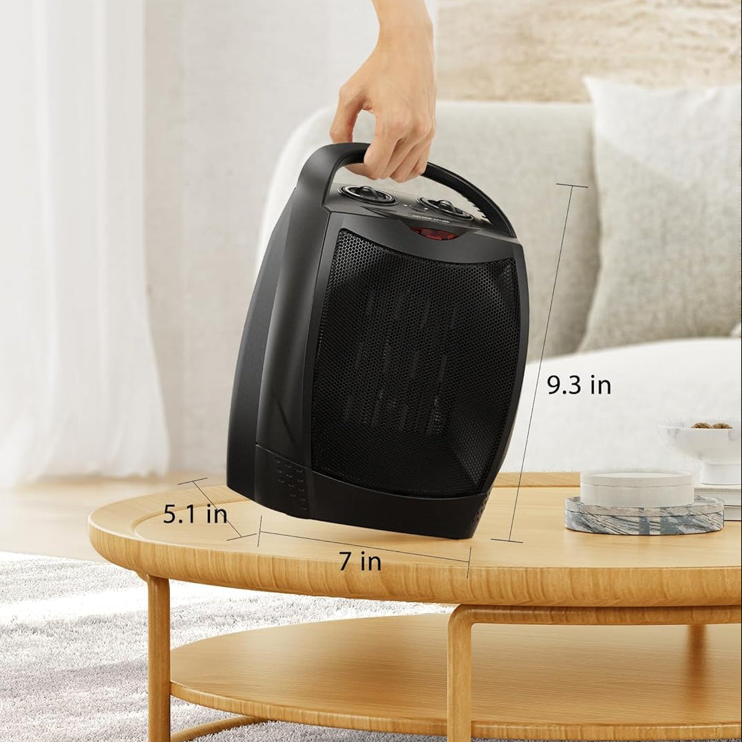 Space Heater Portable 1500W Adjustable Thermostat Quiet