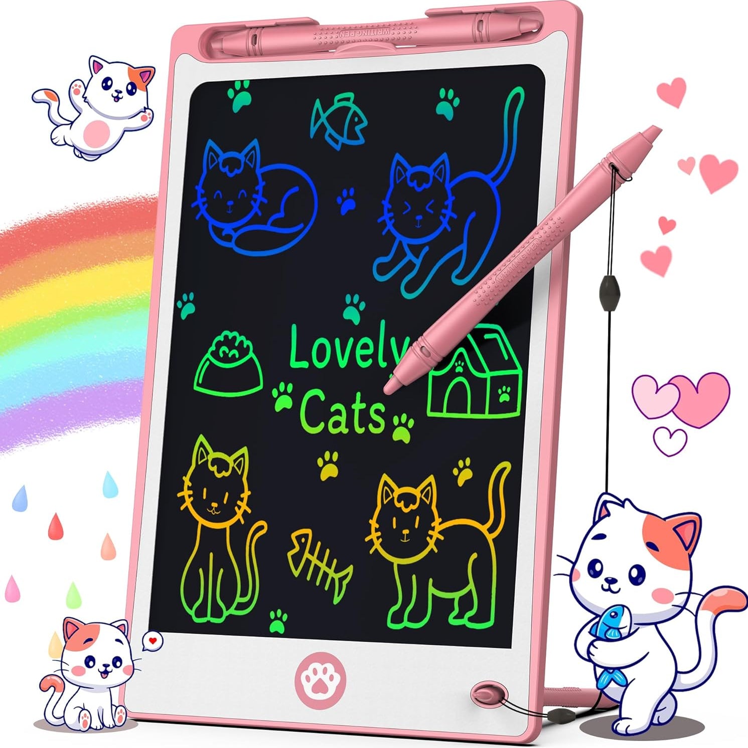 Drawing Tablet Kids LCD Doodle Board 8.8 Inch Whale Toy