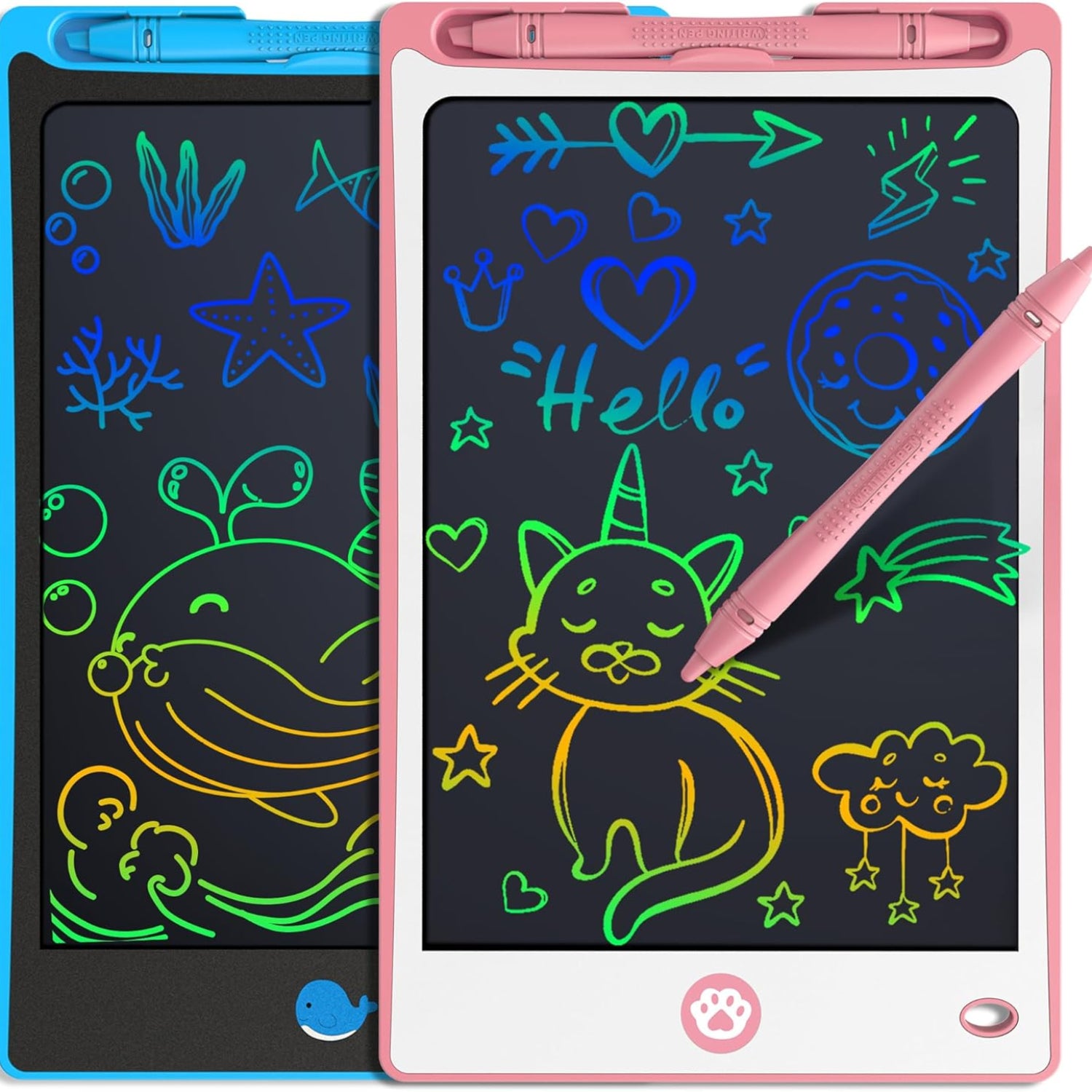 Drawing Tablet Kids LCD Doodle Board 8.8 Inch Whale Toy