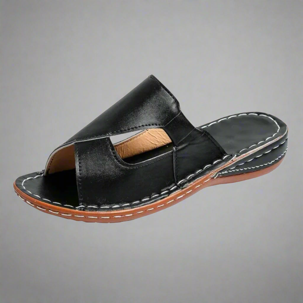 Women’s Comfortable Slip On Sandals | Open Toe Cushioned Sole