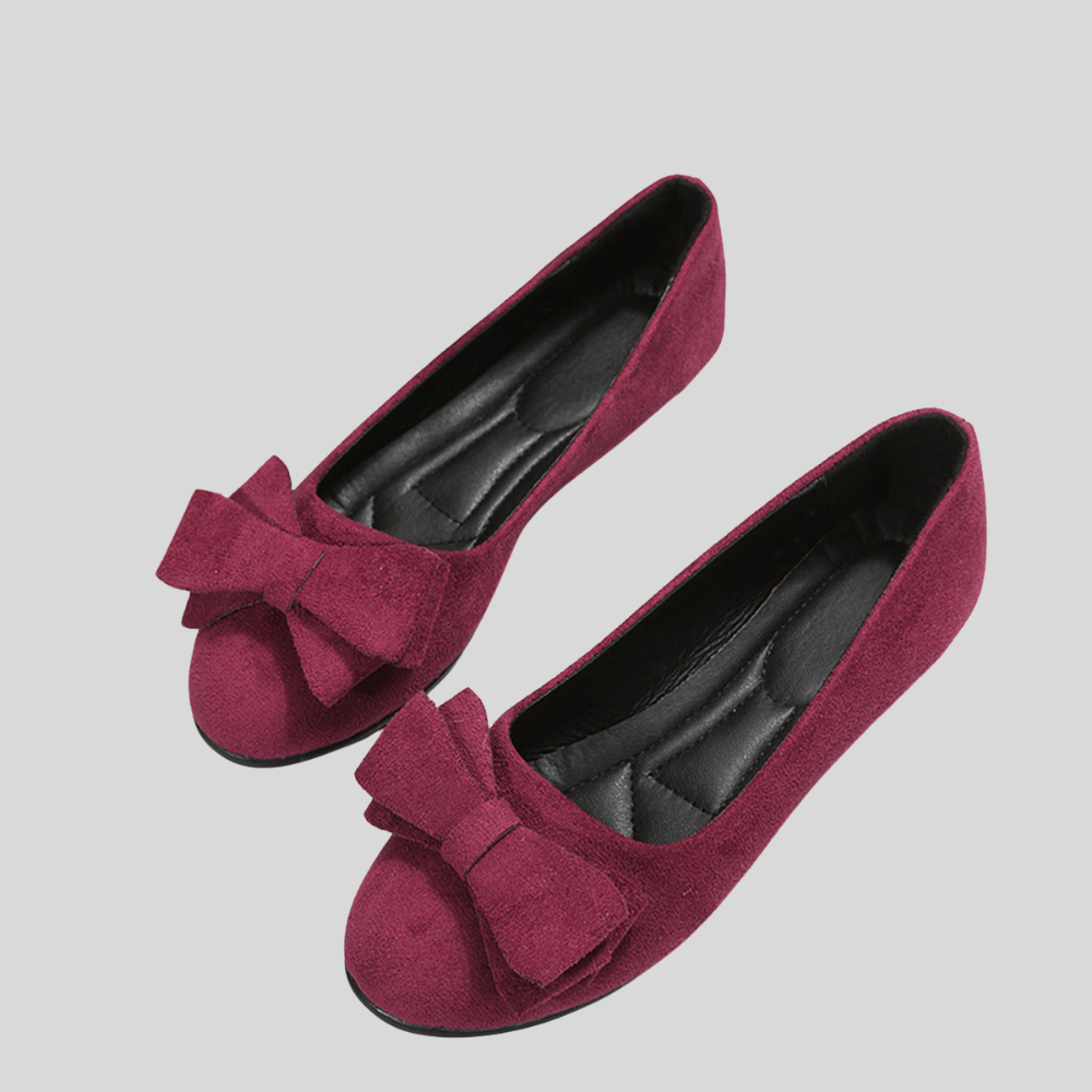 Women's Comfortable Flats | Slip-On Design Bow Details