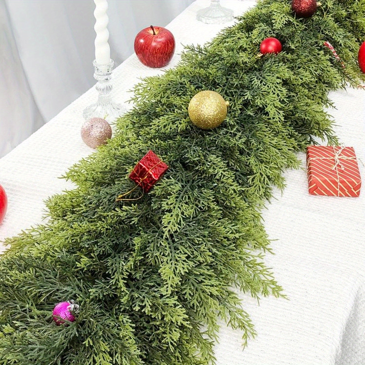 Home Decoration Christmas Garland Artificial Green Pine Hanging Decor