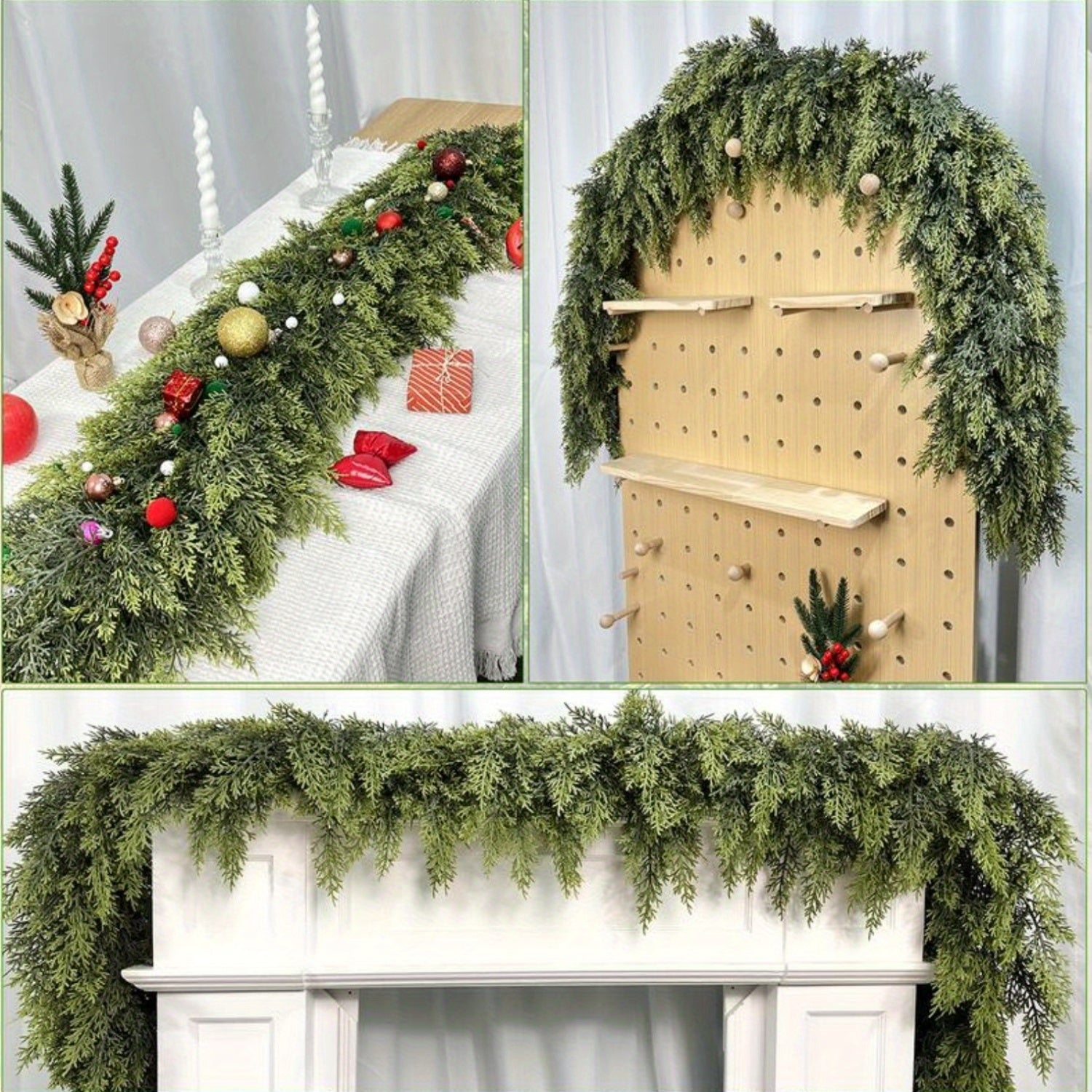 Home Decoration Christmas Garland Artificial Green Pine Hanging Decor