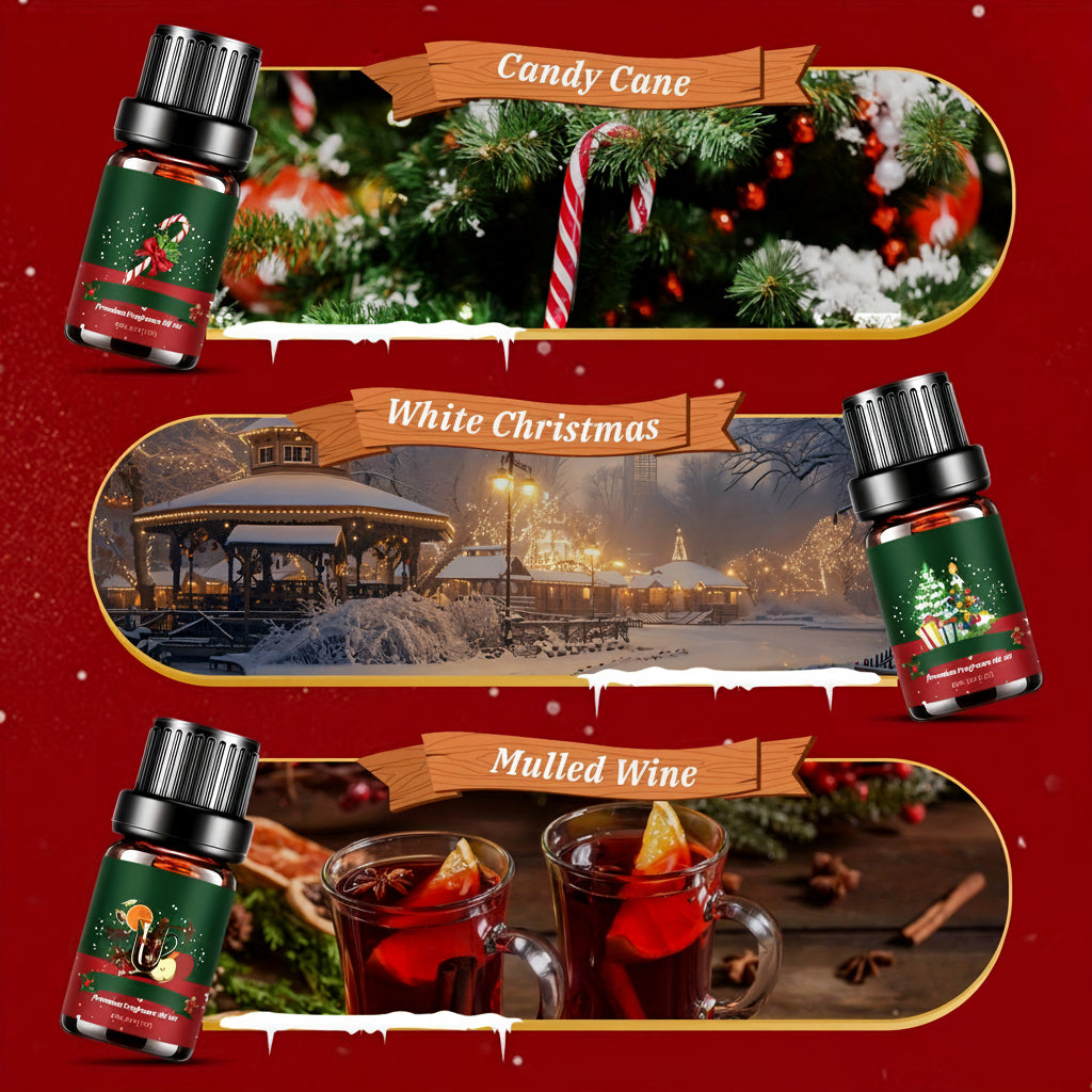 Christmas Essential Oils Gift Set Aromatherapy Scents for Home