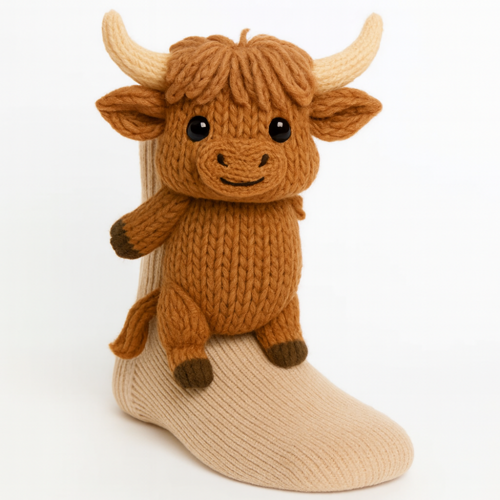 Cozy Animal Knitted Socks Plush Winter Slipper Socks