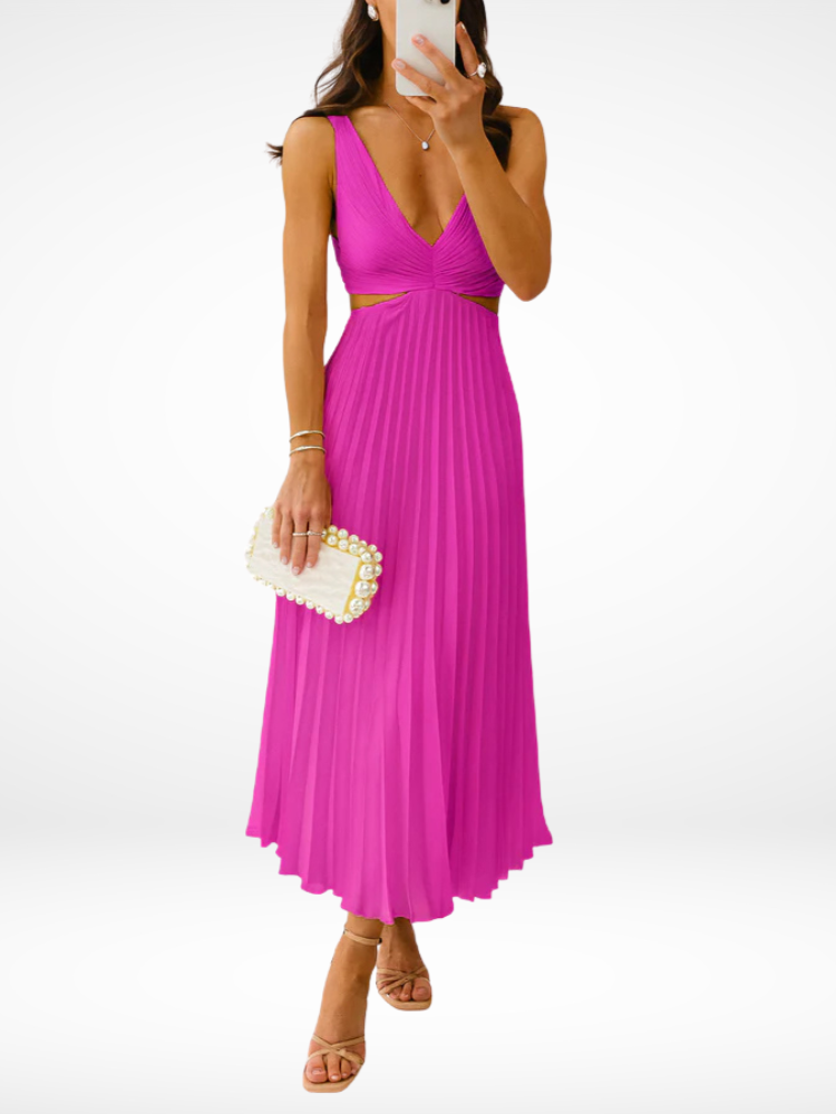 Women's Formal Summer Cocktail Dress | Sleeveless Midi
