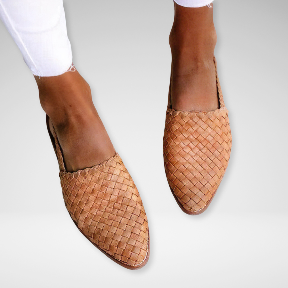 Women’s Woven Slip-On Loafers | Casual Flat Mules