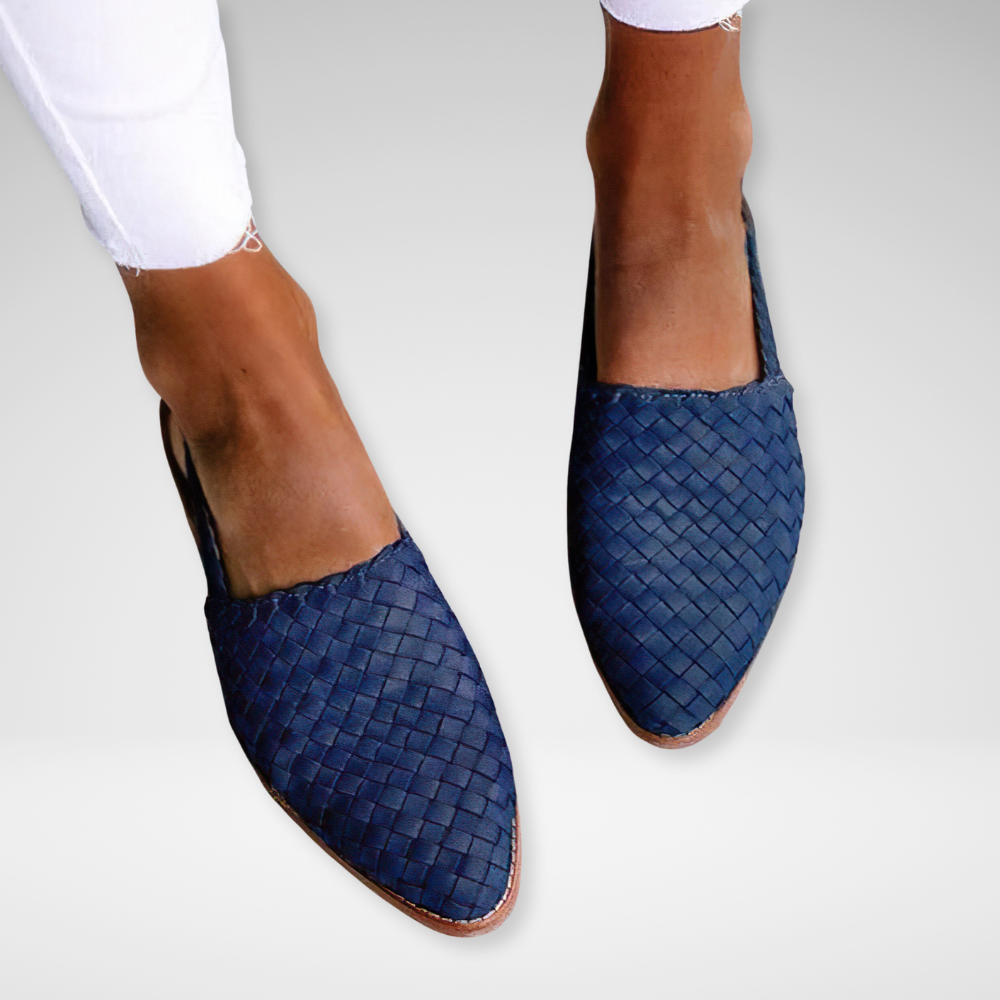 Women’s Woven Slip-On Loafers | Casual Flat Mules