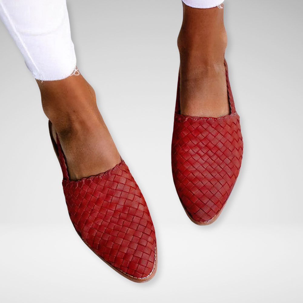 Women’s Woven Slip-On Loafers | Casual Flat Mules