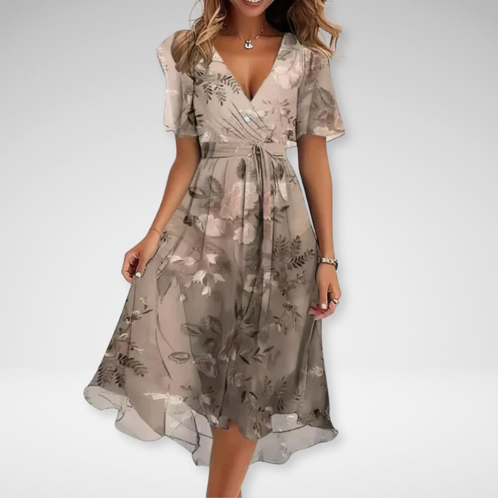 Women's Floral Summer Wrap Dress | Casual, Midi