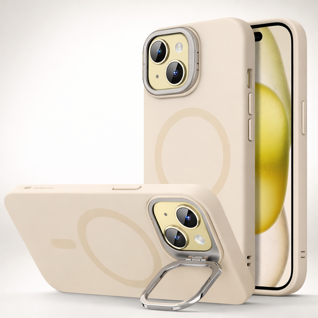 Phone Case Magnetic Clear Stand Shockproof Protective Cover