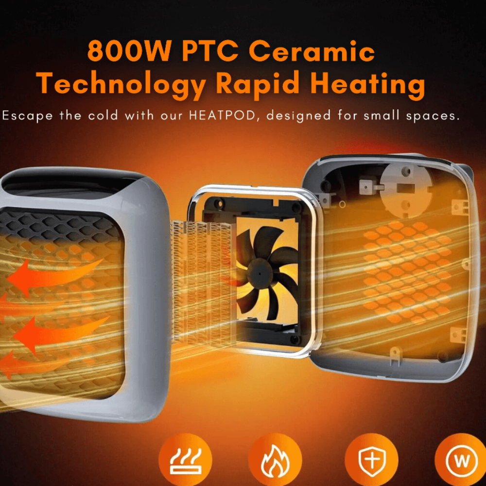 Best Portable Electric Wall Mounted Heater Instant Heat Energy Efficient 4