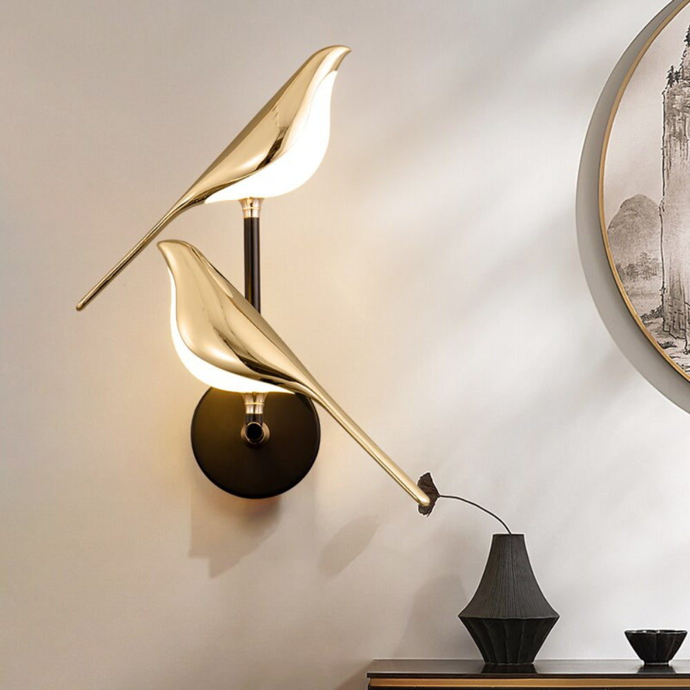 Bird Wall Lamp LED Nature-Inspired Sconce Lighting for Home Decor 2