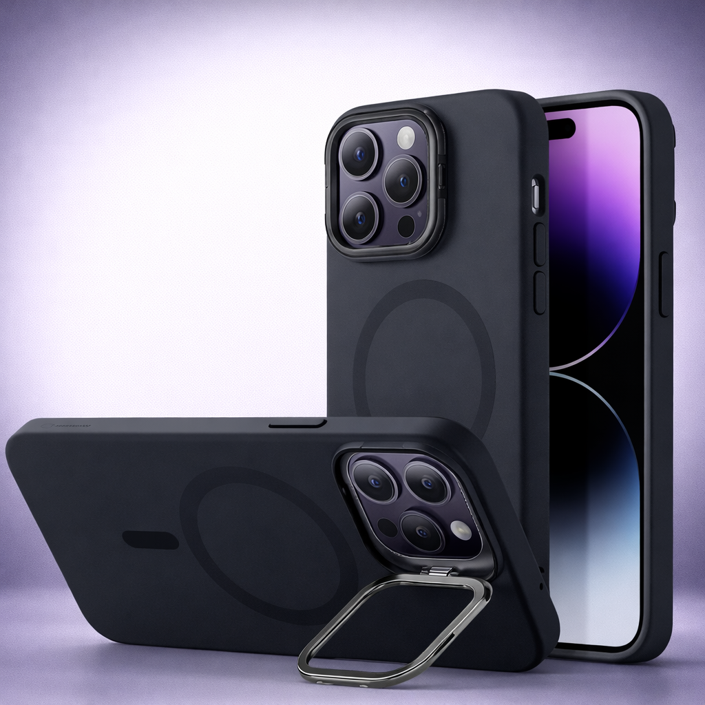 Phone Case Magnetic Clear Stand Shockproof Protective Cover