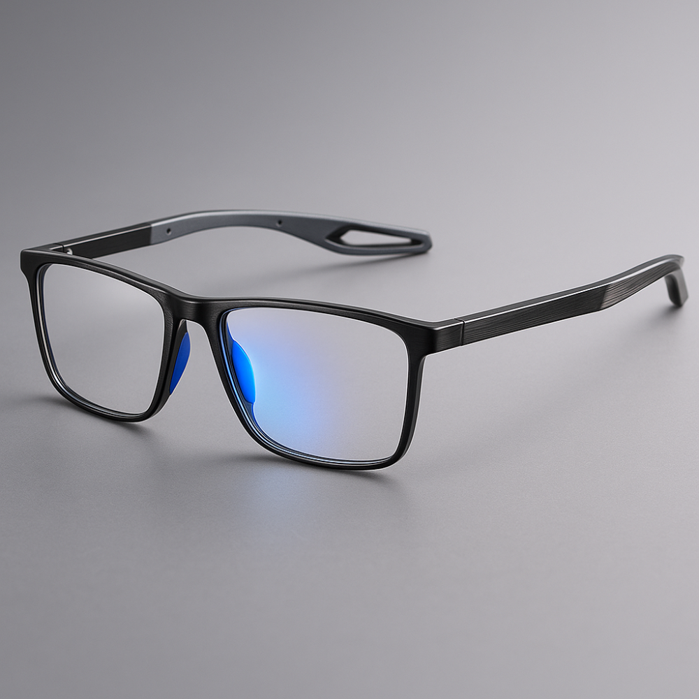 Reading Glasses Blue Light Titanium Frame Progressive Lenses