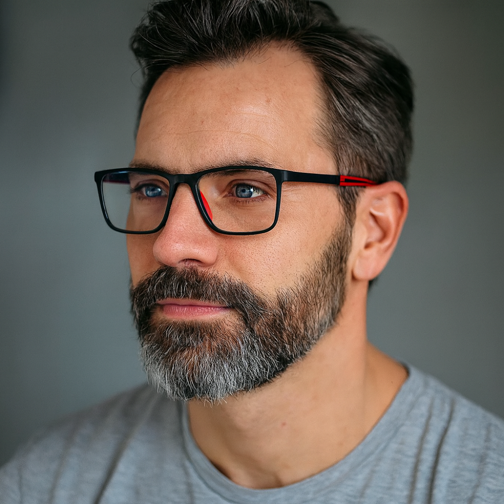 Reading Glasses Blue Light Titanium Frame Progressive Lenses