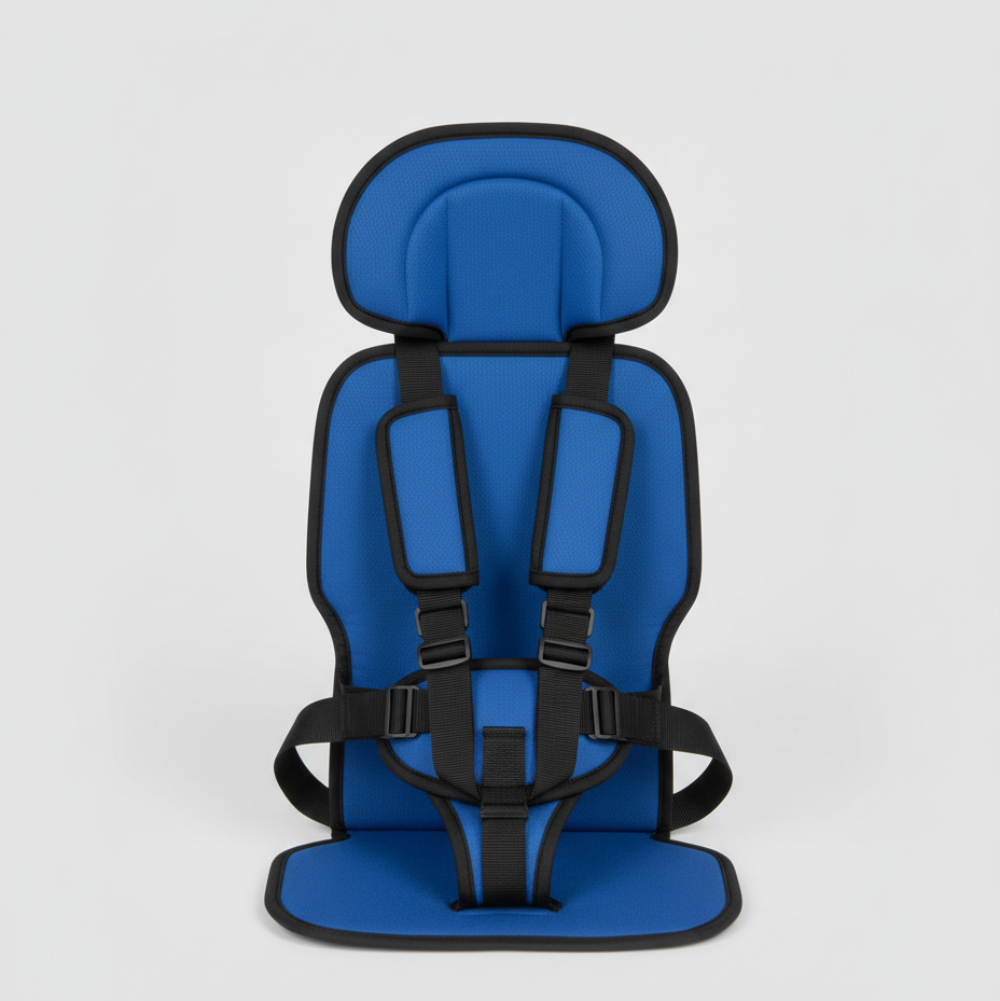 Child Car Booster Seat with Harness – Portable Foldable Travel Safety Seat
