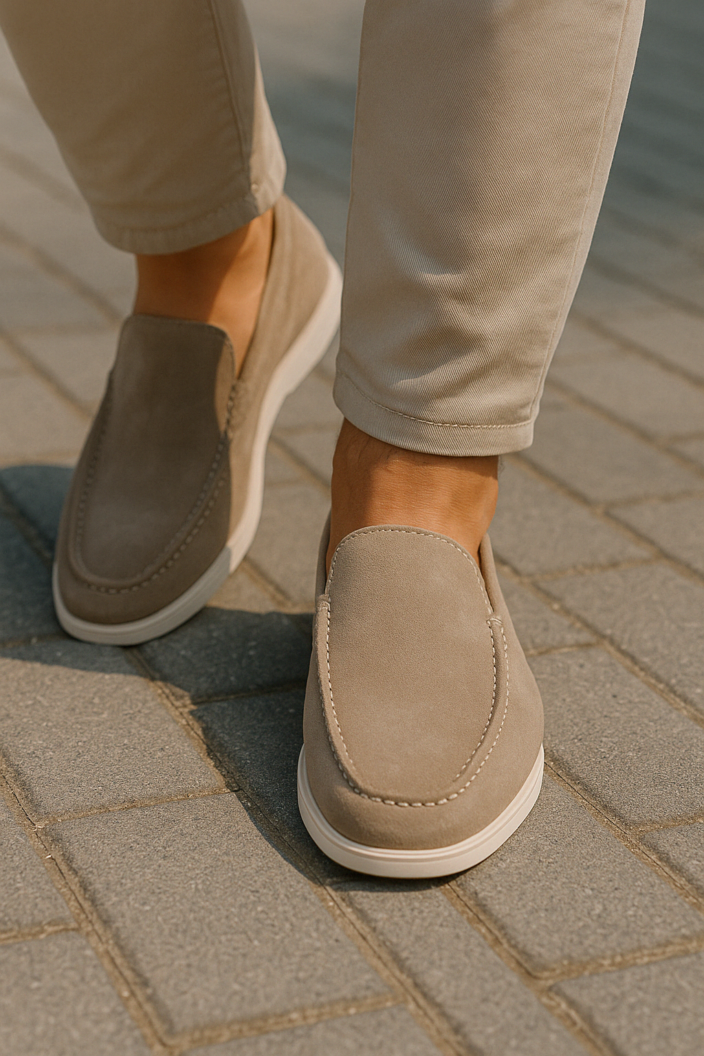 Men’s Suede Slip-On Loafers Shoes | Casual Lightweight Fit
