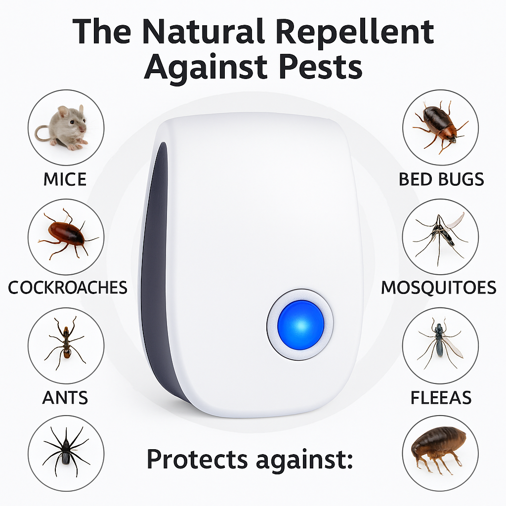 Ultrasonic Pest Repeller Indoor Plug in Eco Friendly Pet Safe Device