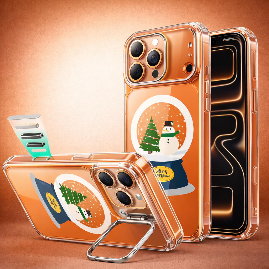 Phone Case Magnetic Clear Stand Shockproof Protective Cover