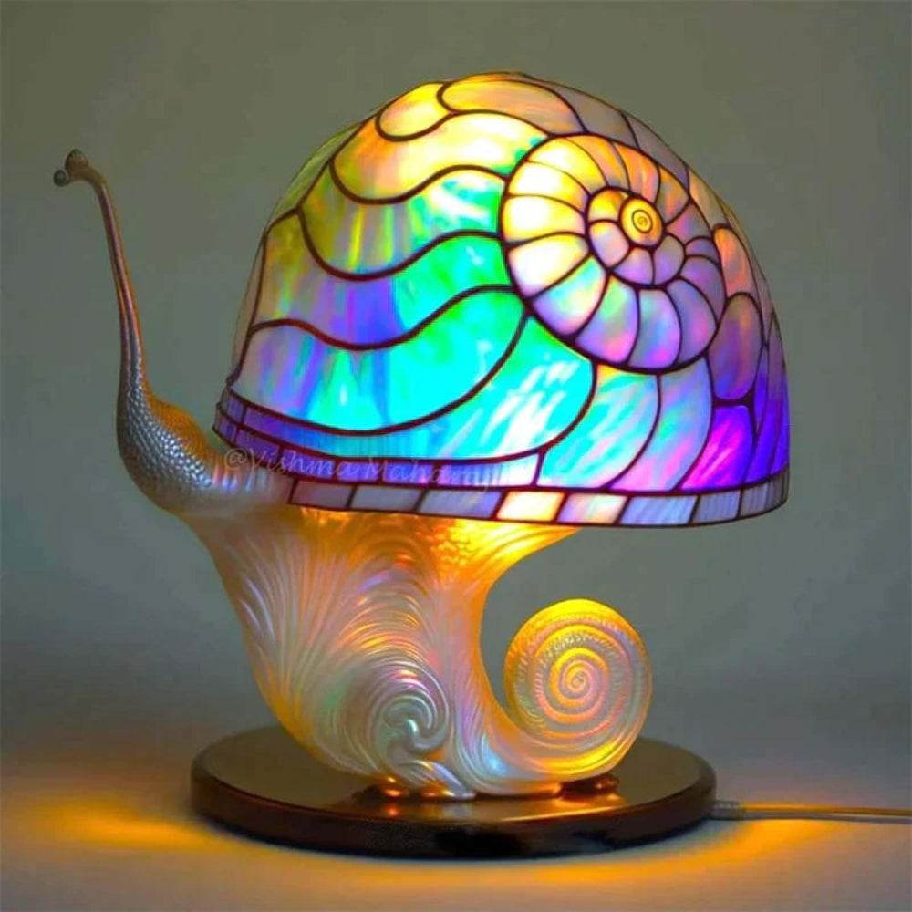 Colorful Stained Glass Table Lamp Artistic Bedside Lighting 3