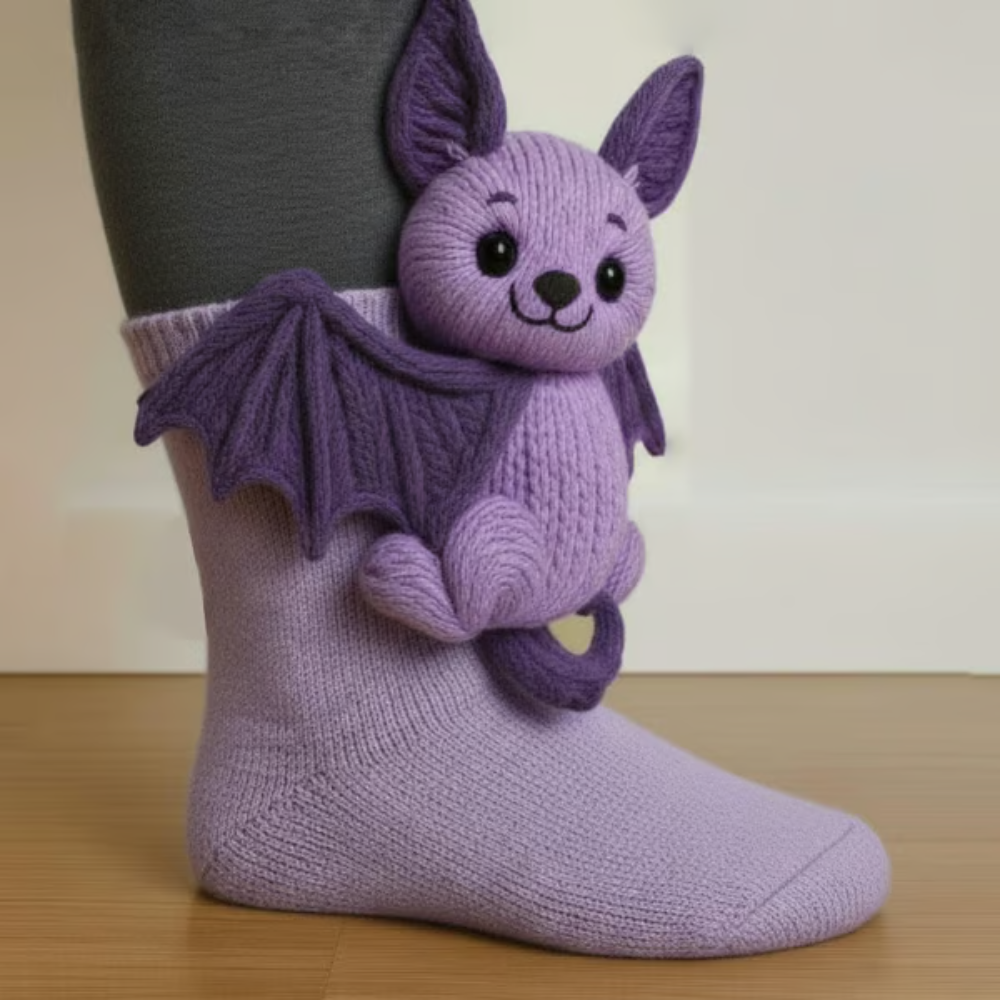 Cozy Animal Knitted Socks Plush Winter Slipper Socks