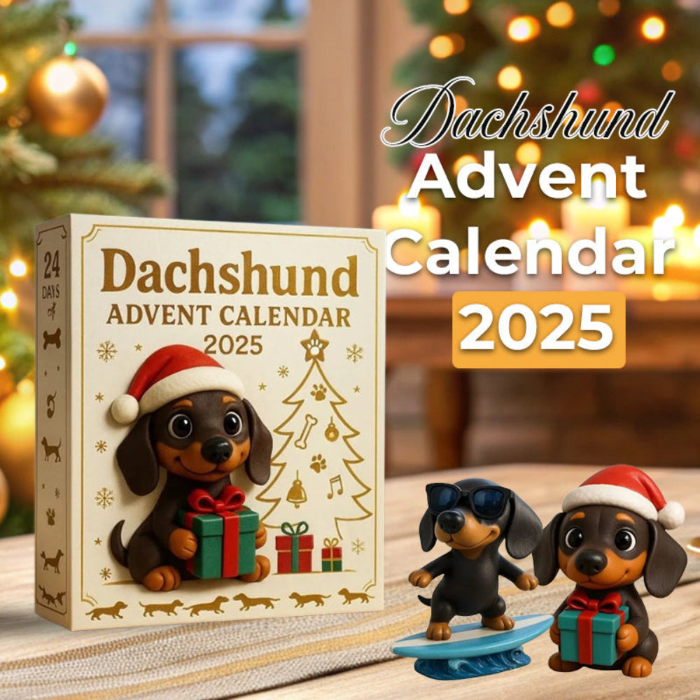Dachshund Advent Calendar 2025 Festive Countdown Mini Figures Set 0