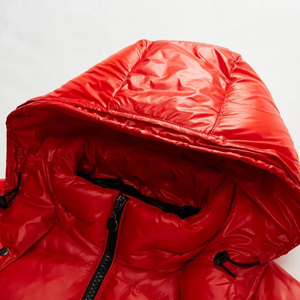 Men's Puffer Jacket Hooded Winter Coat – Long Lightweight