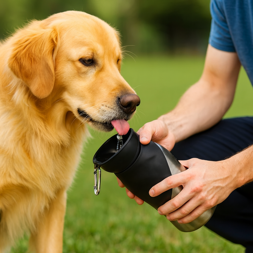 Stainless Steel Dog Water Bottle Portable Travel Drinking Cup