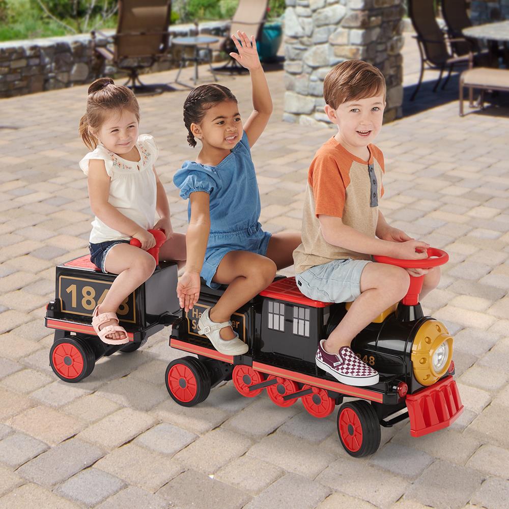 Electric Ride-On Train for Kids Three Passenger Backyard Adventure 3