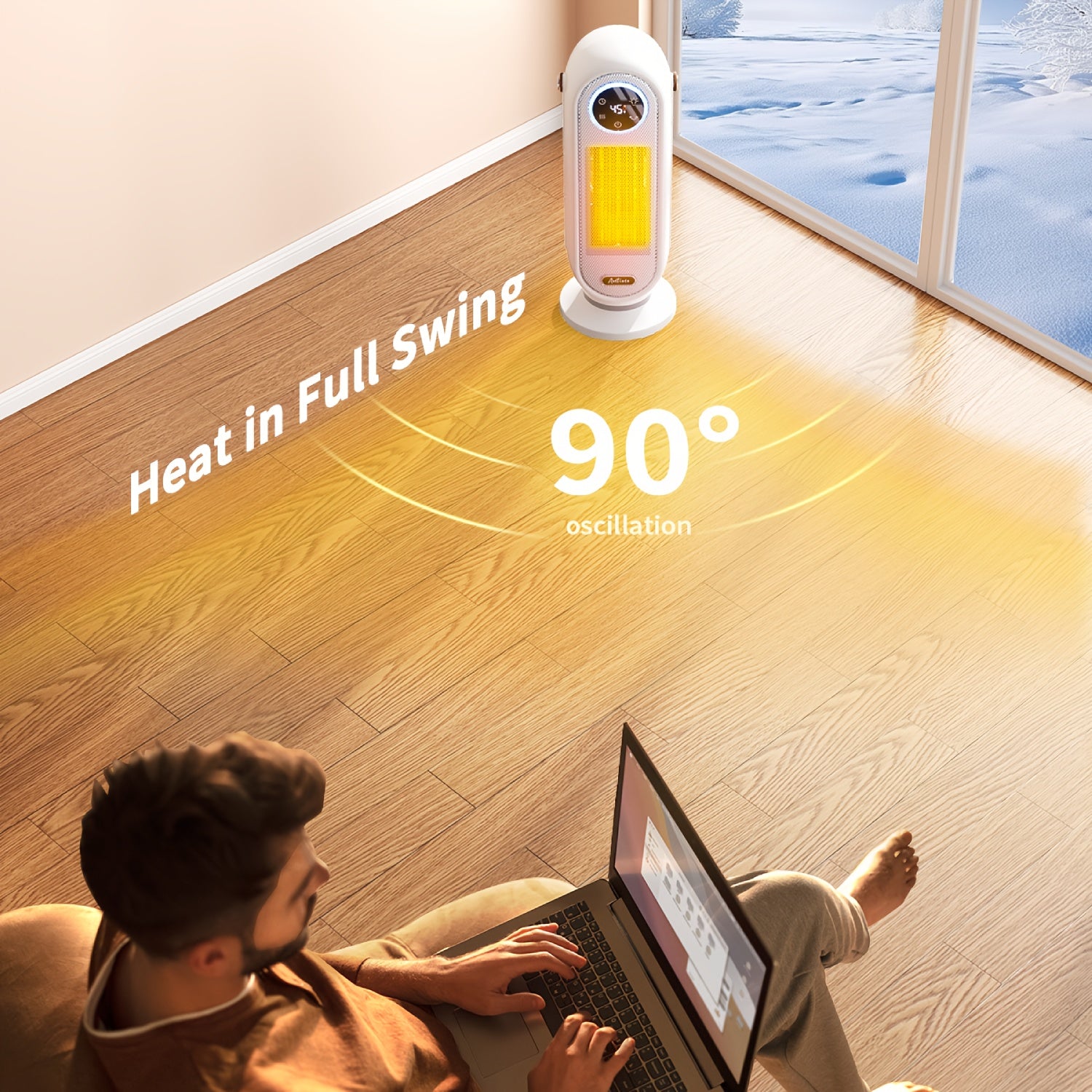 Electric Space Heater Tower Design Forced Air Heating Safety Features
