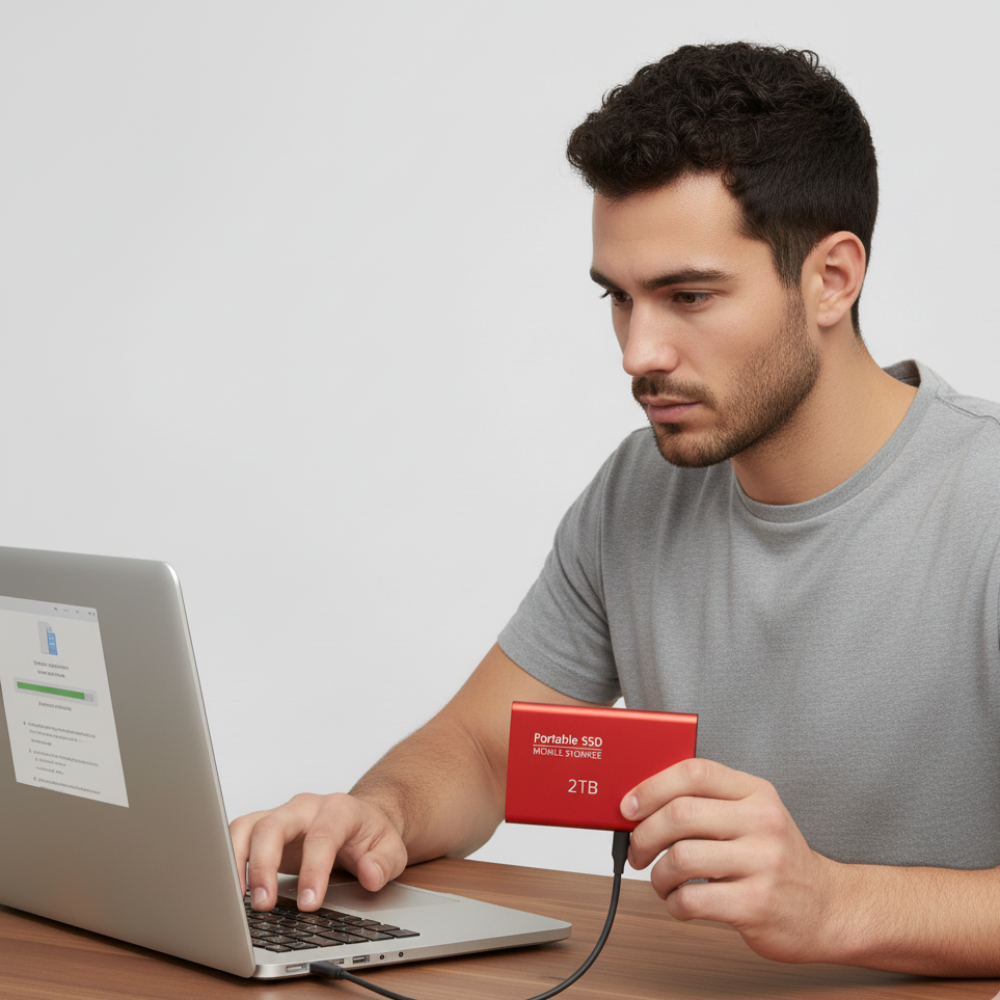 External SSD 2TB Portable USB-C Drive for Fast Laptop and PC Storage