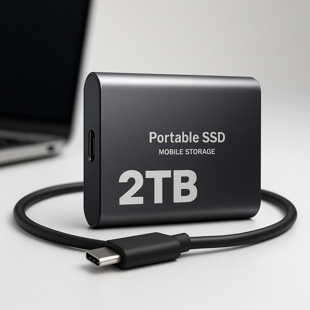 External SSD 2TB Portable USB-C Drive for Fast Laptop and PC Storage