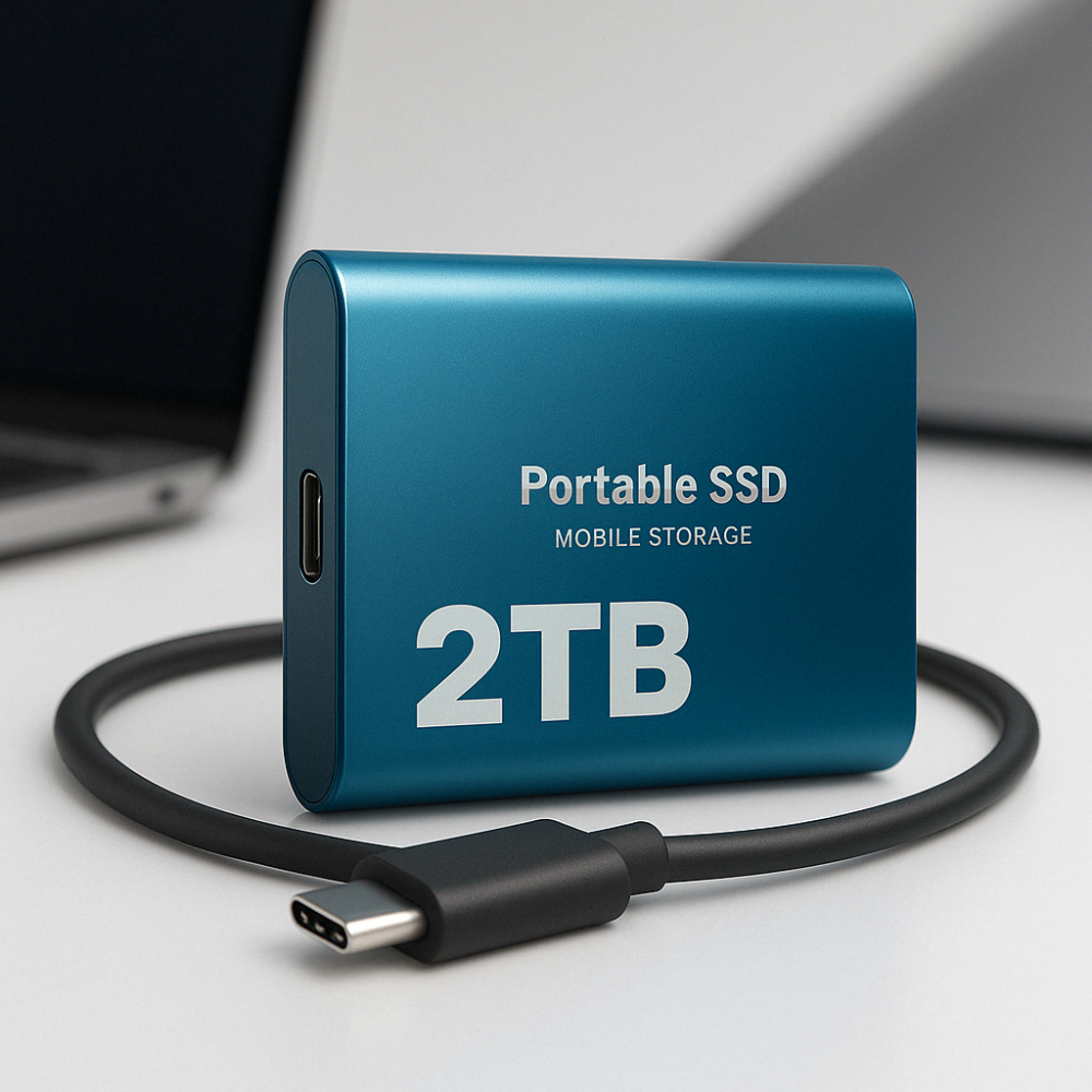 External SSD 2TB Portable USB-C Drive for Fast Laptop and PC Storage