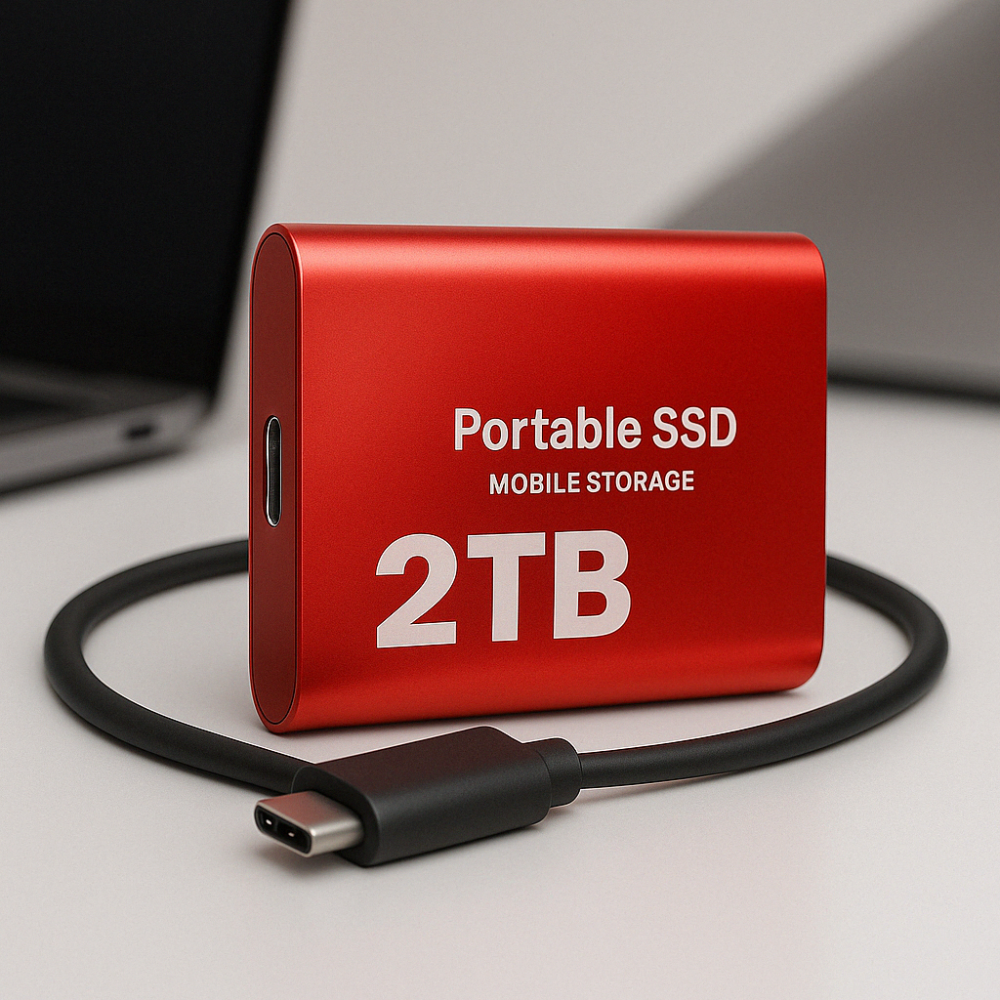 External SSD 2TB Portable USB-C Drive for Fast Laptop and PC Storage
