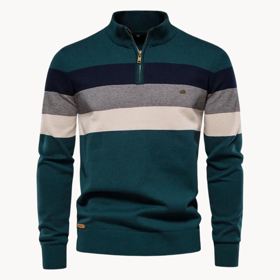 Men’s Knit Zipper Sweater | Long Jumper Casual Fit