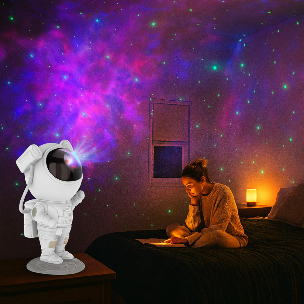 Galaxy Star Projector Astronaut Night Light LED Lamp