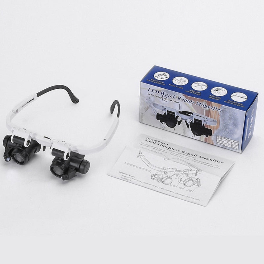 Glasses Magnification LED Magnifier with Adjustable 8x 15x 23x Lenses 4