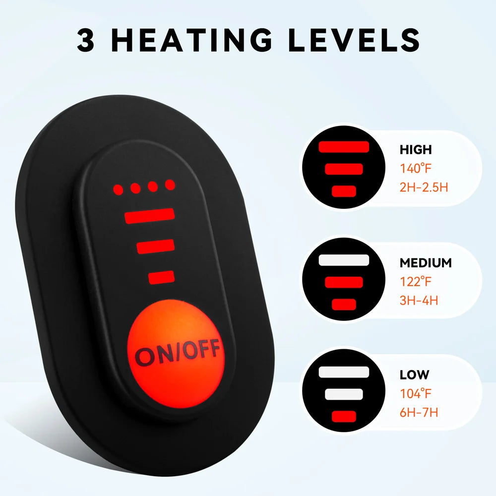 Battery Heated Ski Gloves Touchscreen Compatible Waterproof Windproof