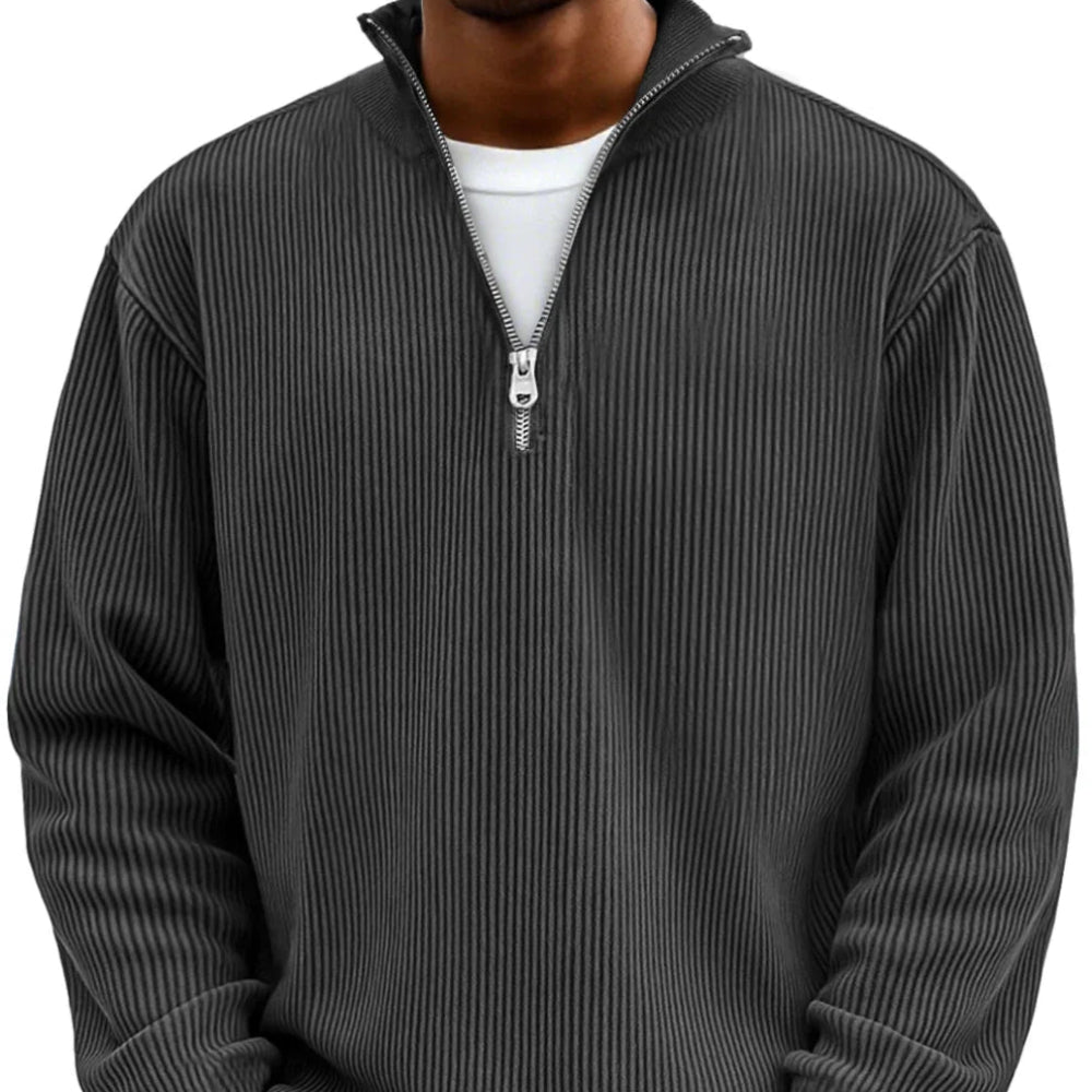 Half-Zip Stylish Sweater Comfortable Warm Fashion for Men 3