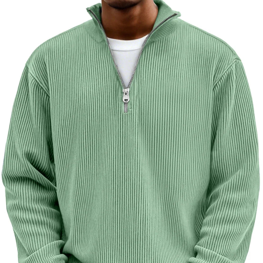 Half-Zip Stylish Sweater Comfortable Warm Fashion for Men 7