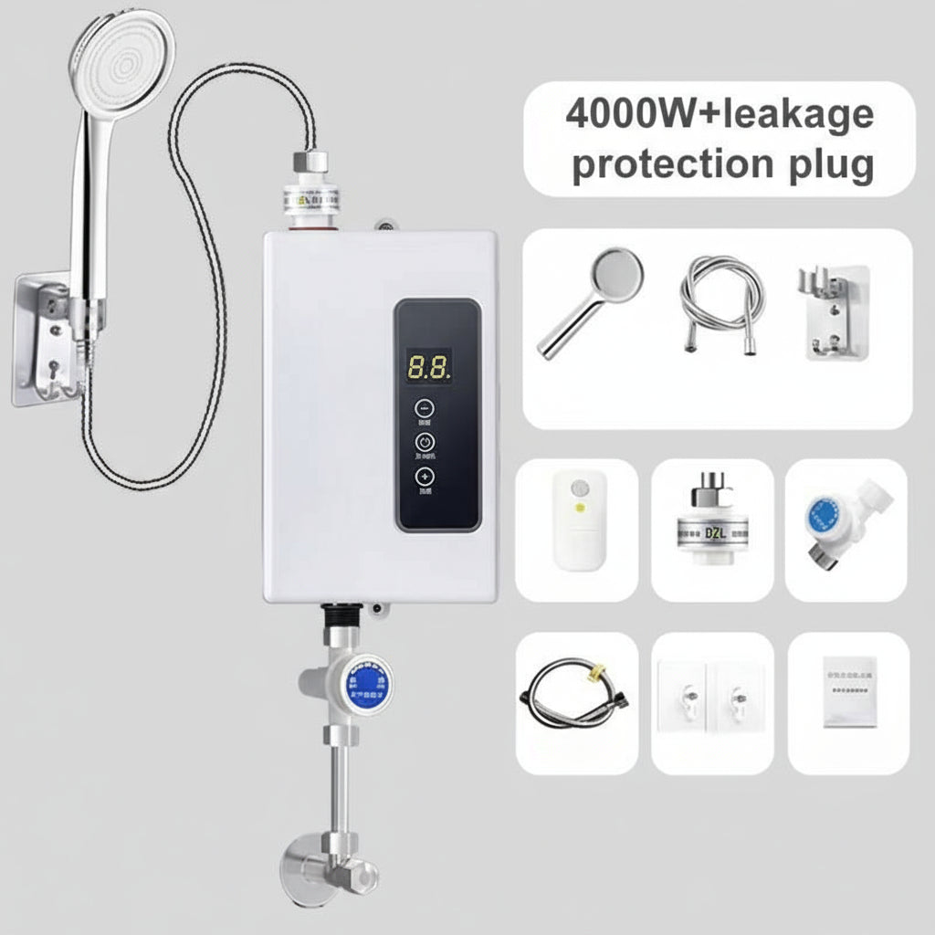 Hot Water System Tankless Electric Water Heater Instant Supply 0