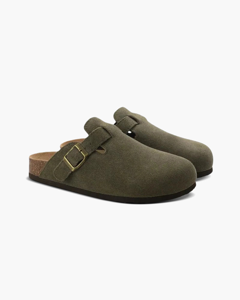 Men’s Suede Slip-On Clogs Shoes | Arch Support Slippers